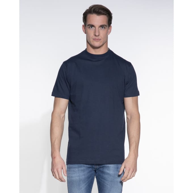Slater 2510 - BASIC 2-pack T-shirt ronde hals korte mouw navy S 100% katoen