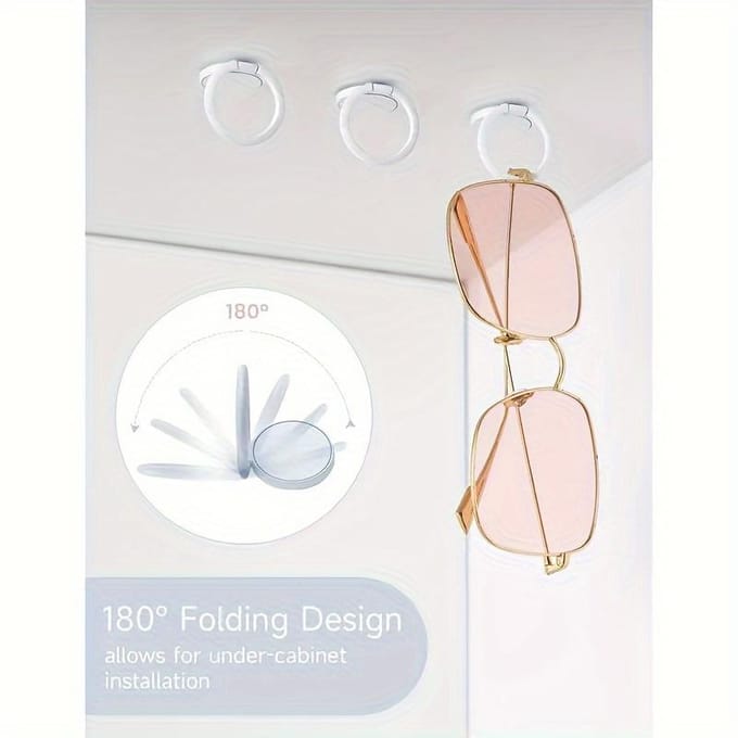 1 stuks Wandmontage Brillenhouder Ophangbare Brillen Display Organizer voor Brillen wit