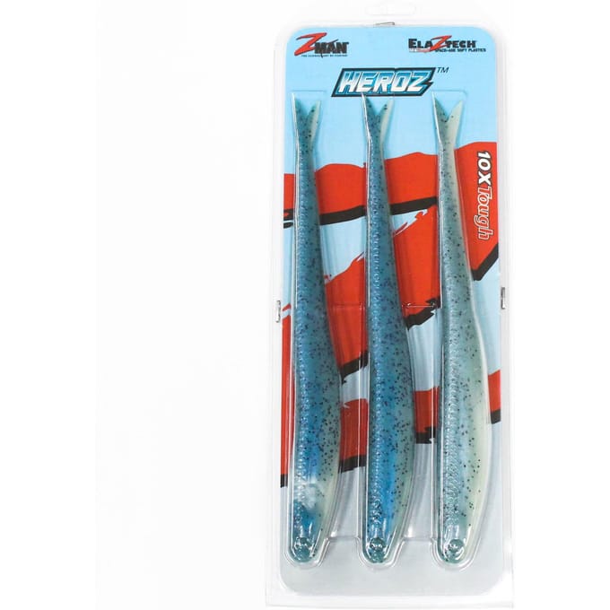 Zman Soft Lure HeroZ 10 Inch 3 per Pakket Nuked Pilchard Glow (8170)