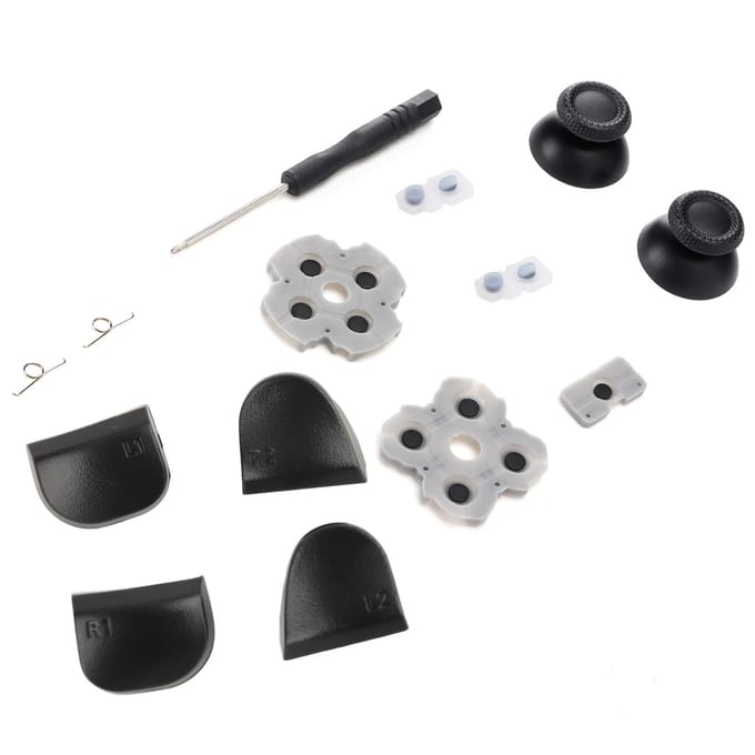 Controller Vervangingskit voor PS5 Handvat Geleidend Rubberen Pad Rocker 3D Plastic Dop L12 gray