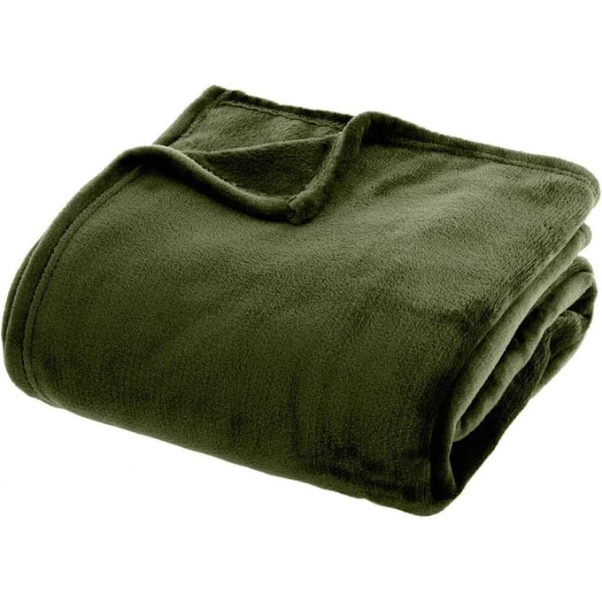 Eazy Living Plaid Flanelle 180 cm x 230 cm Kaki