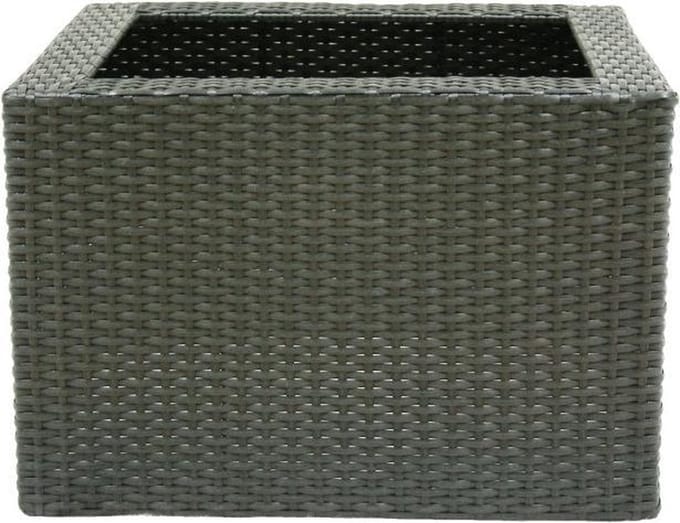 DecoWall Wicker IV rechthoekige omranding zwart voor container 40l
