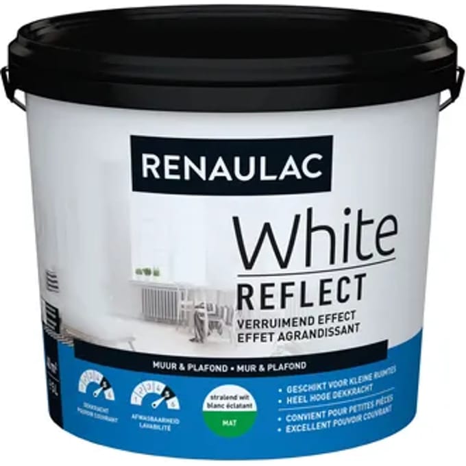 Renaulac Muur & Plafond Muurverf - Mat - Wit - 5l