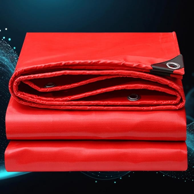 Afdekzeil met Ringen - Beschermzeil Waterdicht - Buiten Beschermen - Scheurvast Polyethyleen - 1 x 3.2 m - Rood