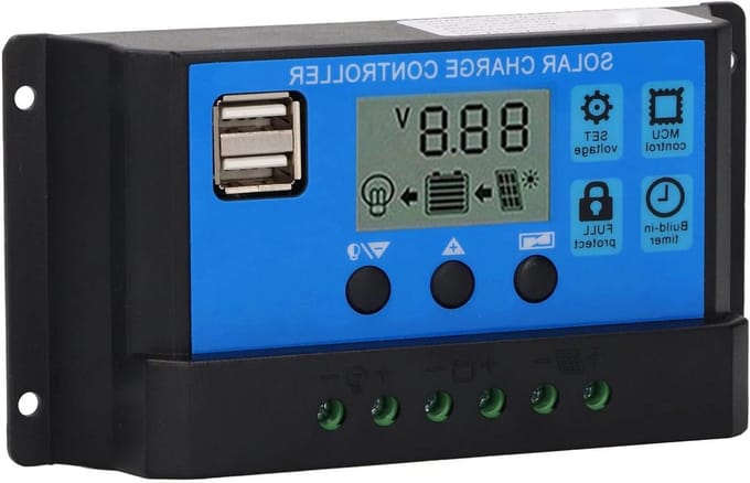 Zonne Laadregelaar - Fotovoltaïsche Controller - Energie Opladen - MPPT Tracking - 90A - Zwart