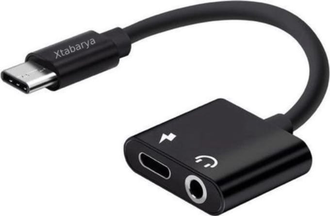 Type C Adapter 2 In 1 Splitter | Geschikt voor Samsung Galaxy S21 S20 Fe Note 20 Ultra Note 10 Plus Usb C 3.5 Jack Oortelefoon Audio Kabel zwart