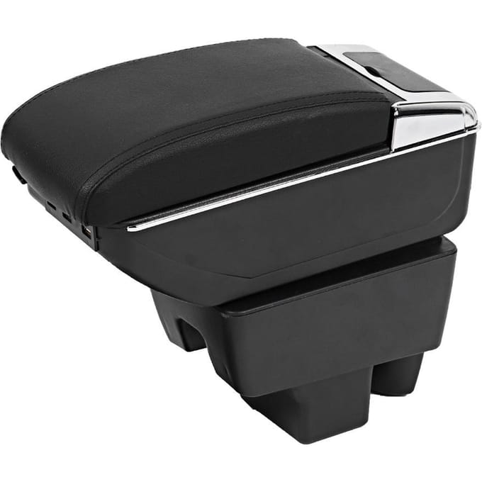 Auto Opbergdoos Centrale Armsteun Geschikt voor Skoda Rapid 2013 2018 black