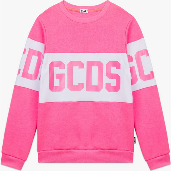 Crewneck sweatshirt band logo baby / fuchsia