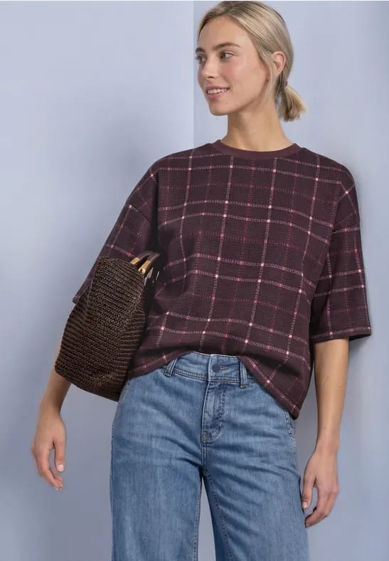 Street one - Dames pull - Maat M - Vrouwen - Bruin - polyester