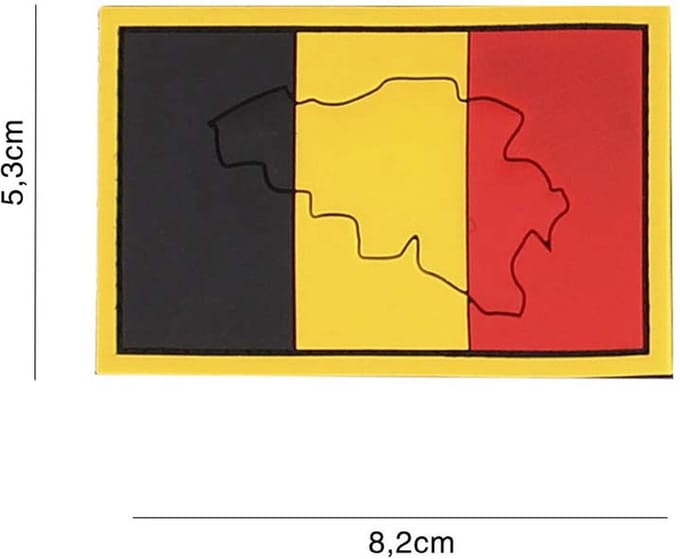 Embleem 3D PVC België met contour