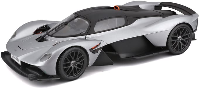 Maisto Aston Martin Valkyrie - Modelauto - Schaal 1:18 - Zilver/Zwart