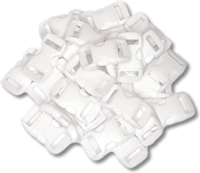 Ilènne - Paracord sluiting - Wit - plastic - 25 stuks - voor armband
