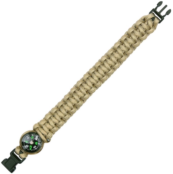 Paracord bracelet Kompas 8inch khaki