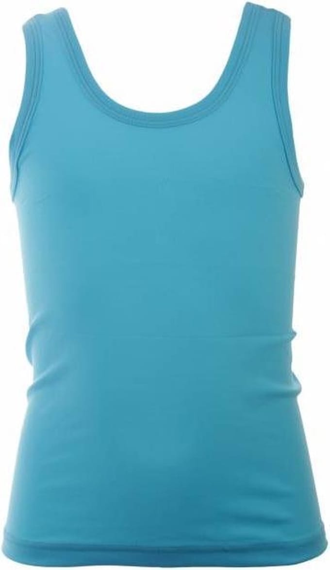 Young jongens hemd microfiber - jongens onderhemd brede bandjes - Naadloos - 140 - Blauw