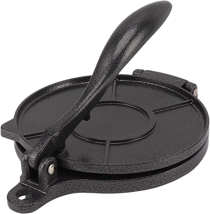 Zwarte Tortillapers van 16cm - Robuuste Deegpers voor Perfecte Tortillas