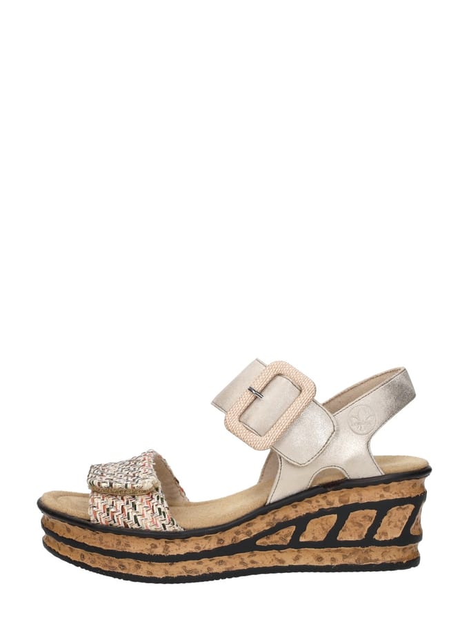Rieker Sandalen Plat Sandalen Plat - beige - Maat 37