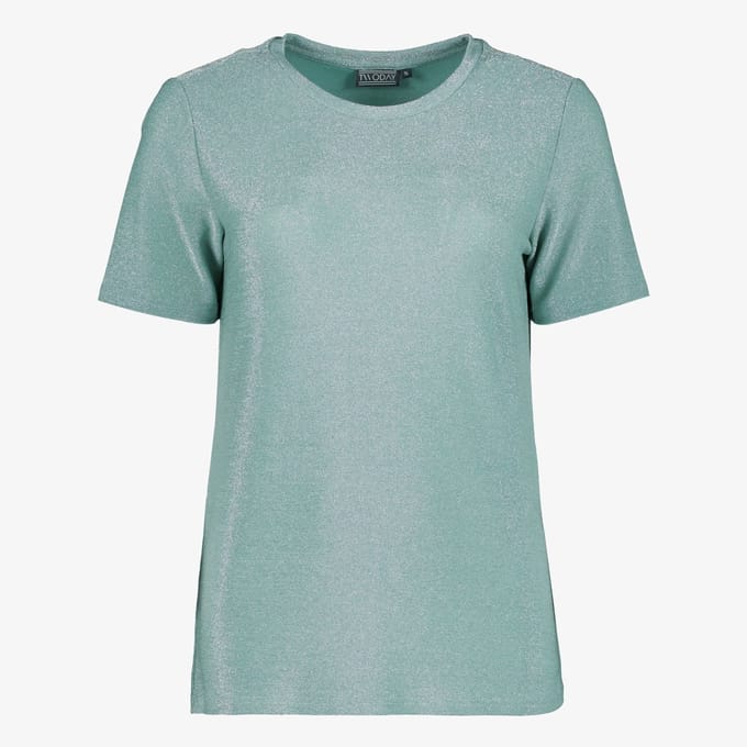 TwoDay dames top met glitters groen - Maat M
