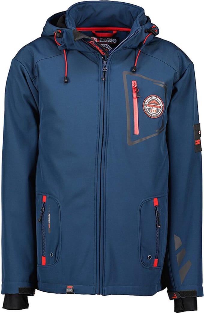 Canadian Peak Heren Softshell Jas Met Afneembare Capuchon - M