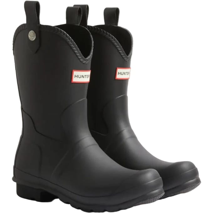 Hunter Original Cowboy Rubberen Zwarte Gummlaarzen Voor Dames