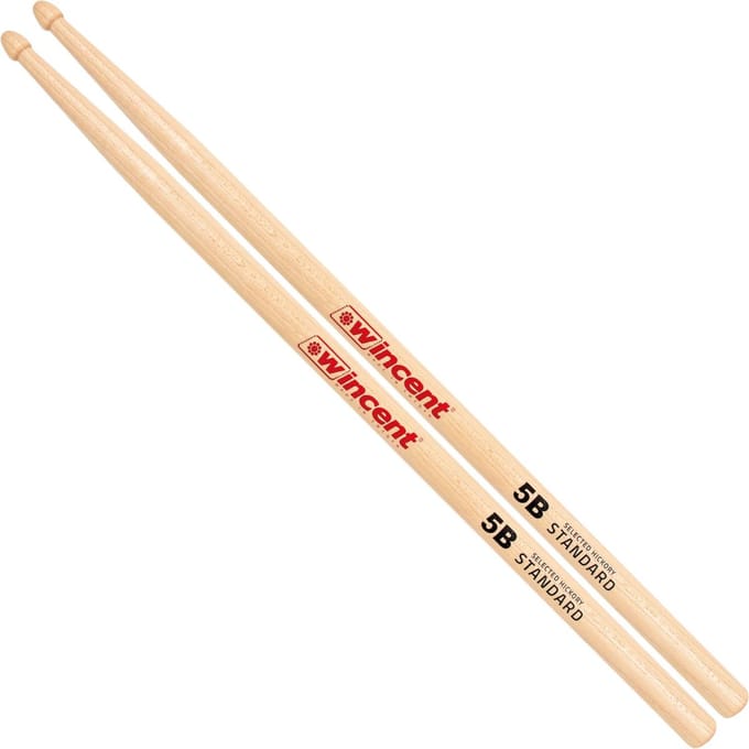 Drumstokken - Wincent W-5B - Select Series - 5B - American hickory - 406 x 15mm - Acorn tip - Paar