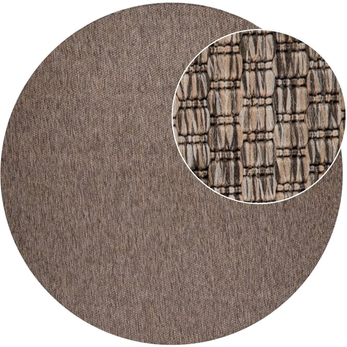 Binnen- en buitenkleed Venezia taupe 80 cm rond