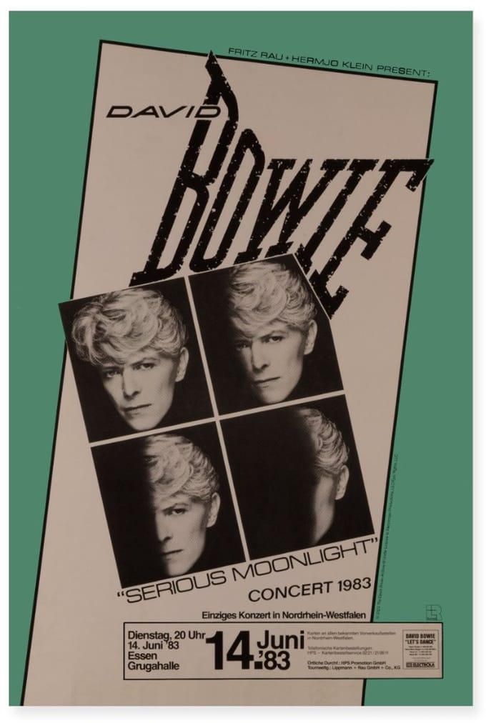 David Bowie Serious Moonlight Concert Ticket Poster 60x90 cm
