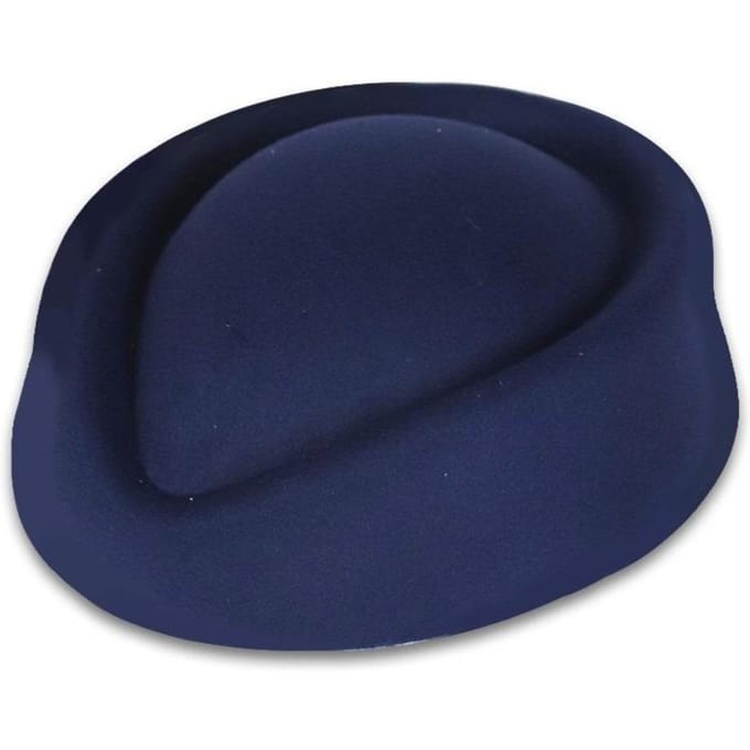 Mode Britse Retro Tophoeden Formele Effen Stewardessenhut Concaaf Bovenkant Pillbox Hoed Dames Hoofddeksels black