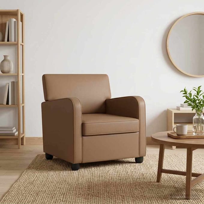 vidaXL - Fauteuil - Cappuccino - Kunstleer