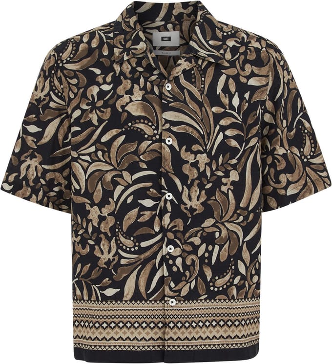 WE Fashion Heren relaxed fit overhemd met print
