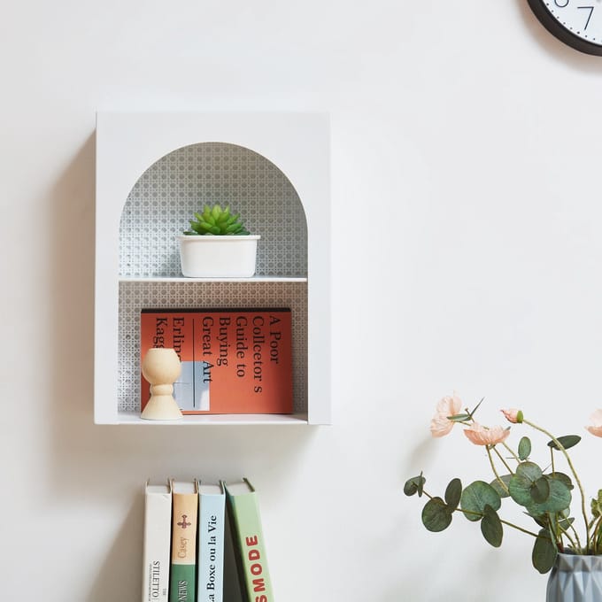 Wandrek Jäller 40x30x13 cm wit [en.casa]