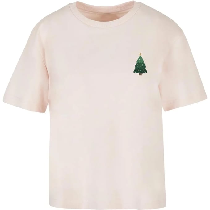 Dames-T-shirt Merchcode Christmas Holly Jolly Mood