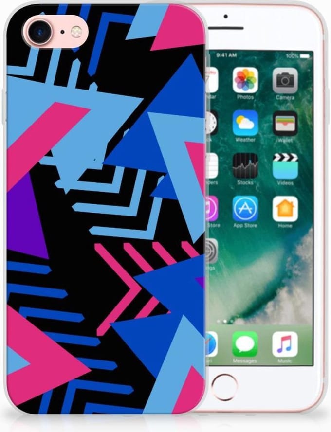 iPhone SE 2022 | SE 2020 | 8 | 7 TPU Hoesje Funky Triangle