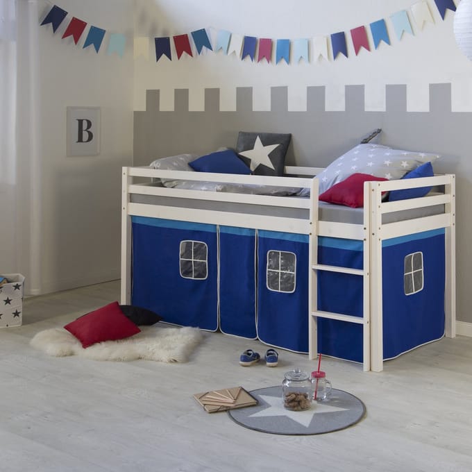 Homestyle4u Hoogslaper - 90x200 cm - Blauw
