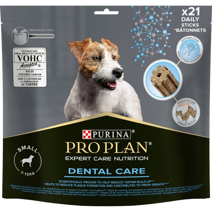 345g PURINA PRO PLAN Dental Care voor kleine honden hondensnacks