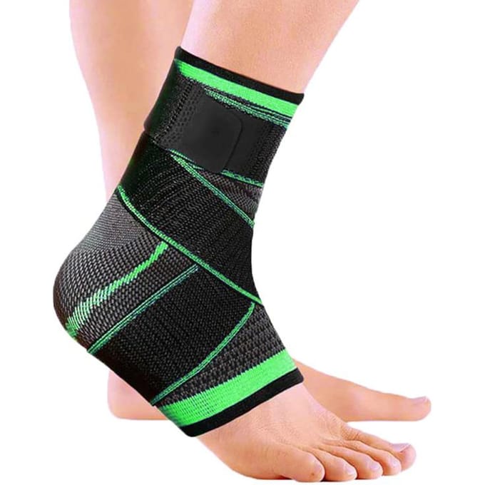 Taille Réglable Cheville Support Compression Course Respirant Bande Vélo Jogging Protection Pied Cheville Support L vert