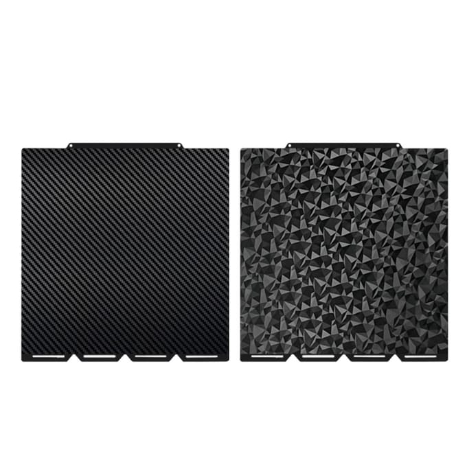 Plaque de construction lisse adaptée à l'imprimante 3D Snapmaker U1 Feuille en fibre de carbone PET PEO Plateau d'impression double face Plateforme flexible gray