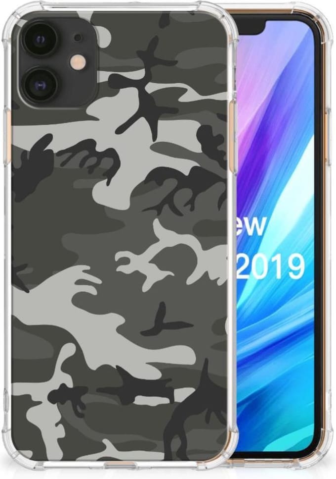 Apple iPhone 11 Doorzichtige Silicone Hoesje Army Light