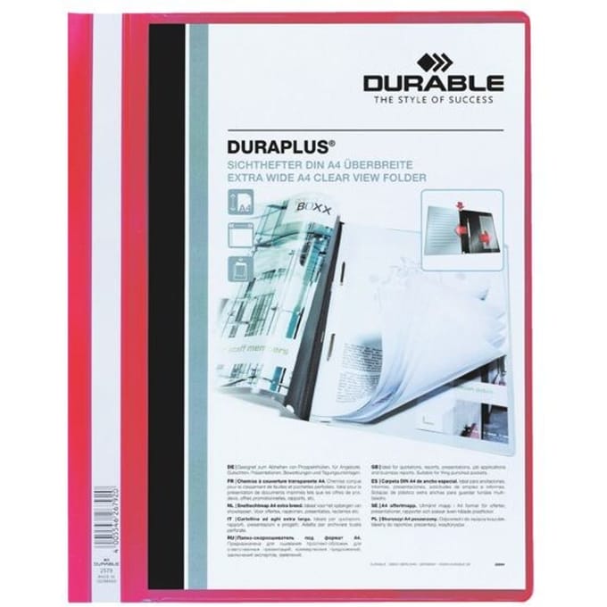 Durable personaliseerbare snelhechtmap Duraplus rood