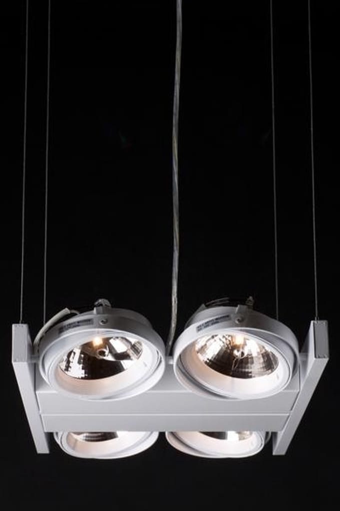 Hanglamp LED Cool 4Xar111 Wit Rechth.