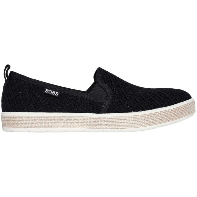 Skechers Geweven espadrilles voor dames (Zwart)