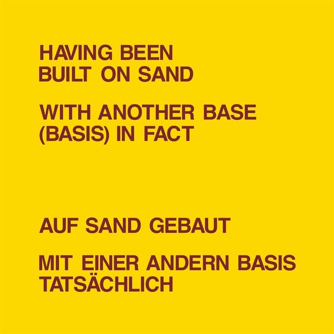 Dickie Landry & Lawrence Weiner - Having Been Built On Sand (LP)