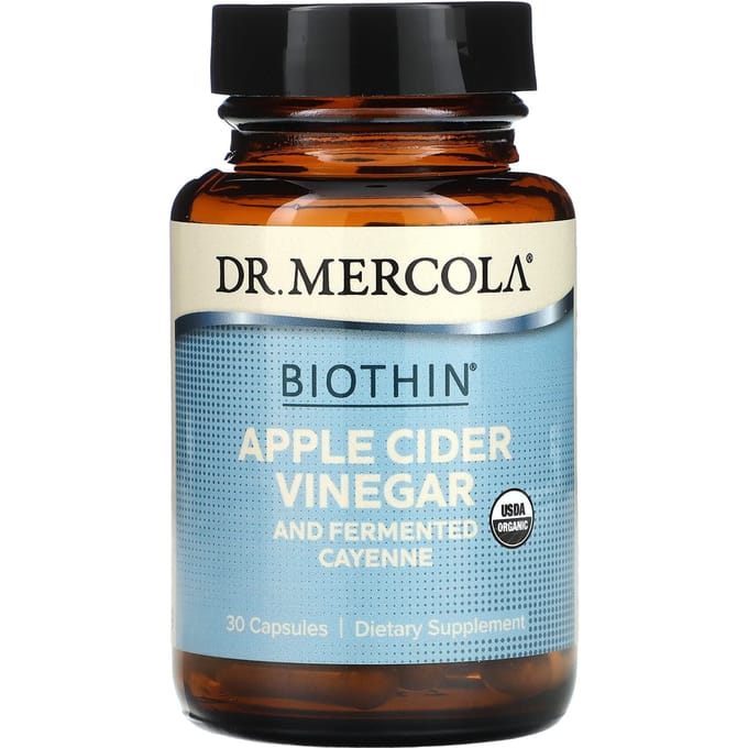 Dr. Mercola, Gefermenteerde Appelazijn met Cayenne, 30 Capsules