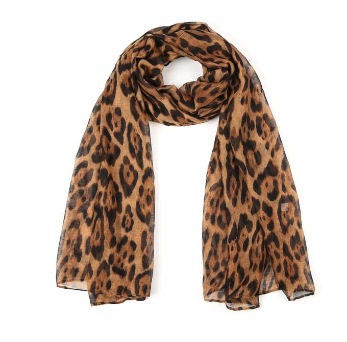 Sjaal - Camel - Leopard - 80 x 180cm - Voorjaar - Zomer - Shawl