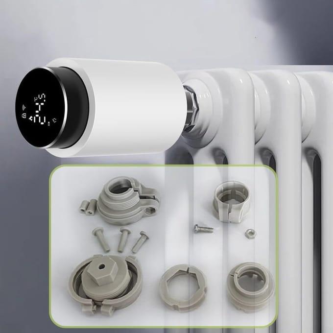 Radiatorventiel Adapter - TRV Adapter - Verwarming Regelen - Universele M30 M28 - 5 x 3 x 3 cm - Grijs