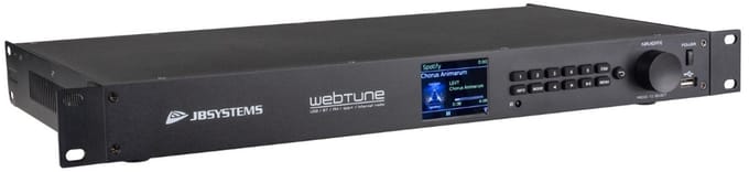 JB Systems WEBTUNE 1U audiospeler met INTERNETRADIO + DAB/FM-radio + SPOTIFY connect + USB-speler + BLUETOOTH
