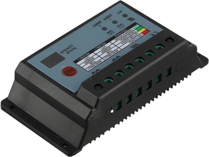 Solar Laadregelaar - Dubbele Batterij Controller - Off-Grid Energie - PWM Technologie - 10A 20A 30A - Zwart