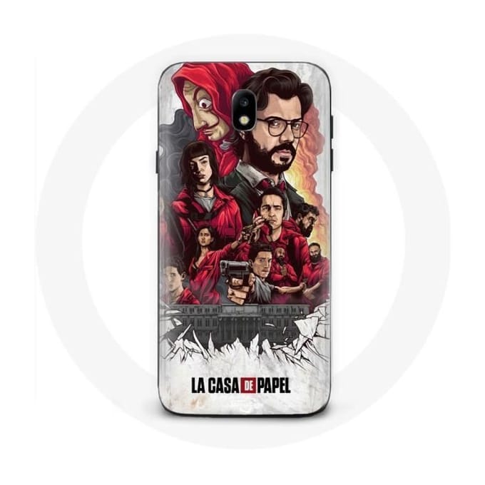 Hoesje - Samsung - Galaxy J3 2017 - La Casa De Papel - Flexibel - Kunst - Bescherming