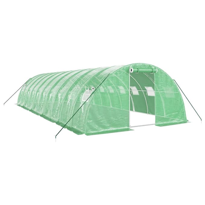vidaXL - Tuinkas - met - stalen - frame - 40 - m² - 10x4x2 - m - groen