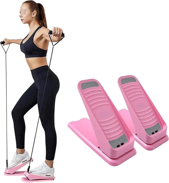 Mini Stepper - Pedaal Trainer - Thuis Fitness - Stille Werking - Compact Design - Zwart