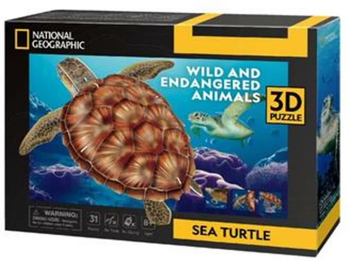 Cubic Fun 3D Puzzle National Geographic Sea Turtle 3D Puzzels